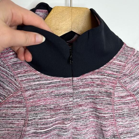 Lululemon Runderful 1/2 Zip Rulu Pullover Space Dye Camo Berry Rumble Size 4 - Picture 4 of 9